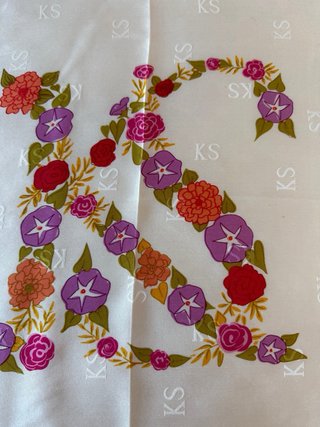 Foulard Ken Scott vintage in seta operata