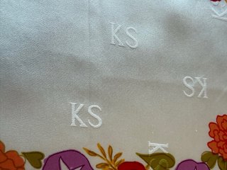 Foulard Ken Scott vintage in seta operata
