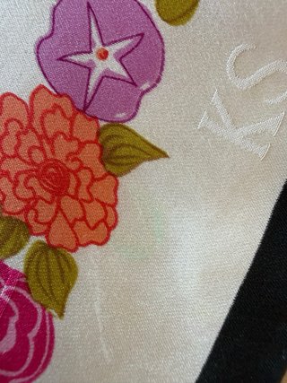 Foulard Ken Scott vintage in seta operata
