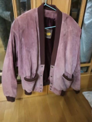 Chaqueta de ante morada