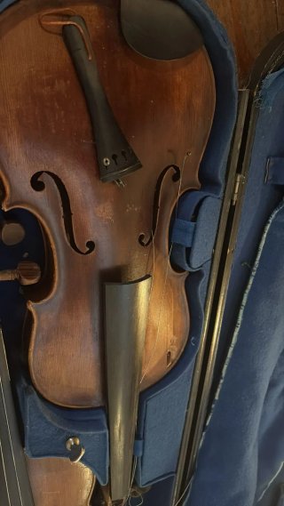 Duo di violini antichi in custodia