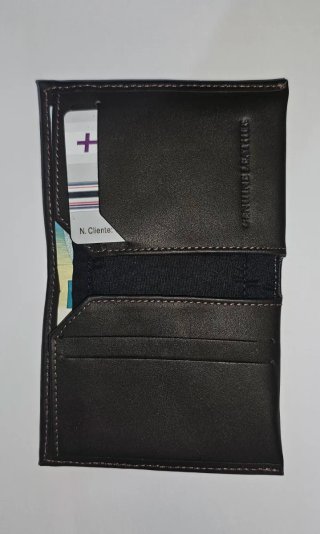 Cartera Marrón oscuro, Cuero Legítimo Nueva