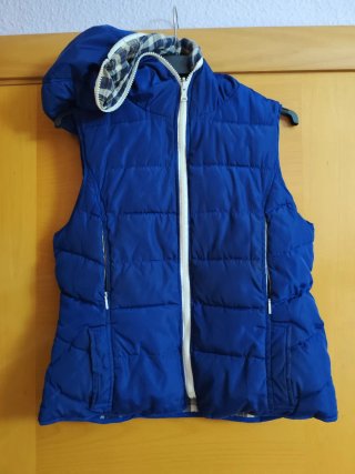 Chaleco acolchado azul Zara