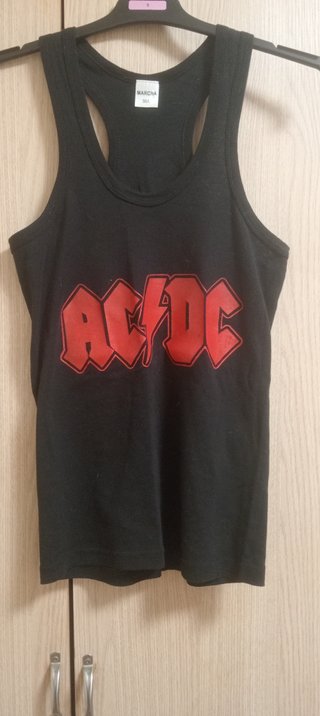 Camiseta tirantes AC/DC Negra Mujer