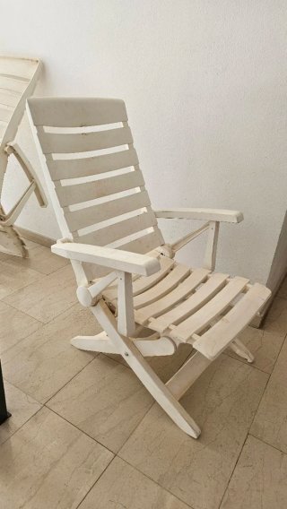 Sedie reclinabili da esterno bianche