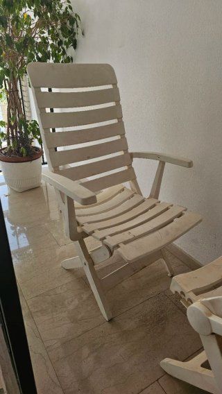 Sedie reclinabili da esterno bianche