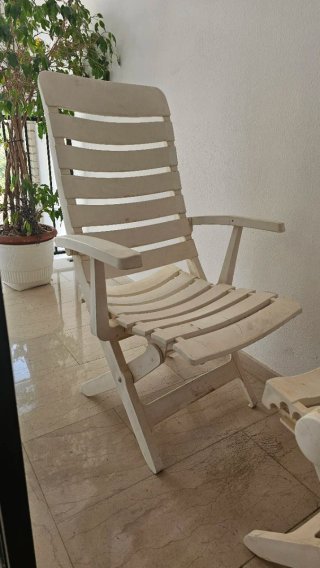 Sedie reclinabili da esterno bianche