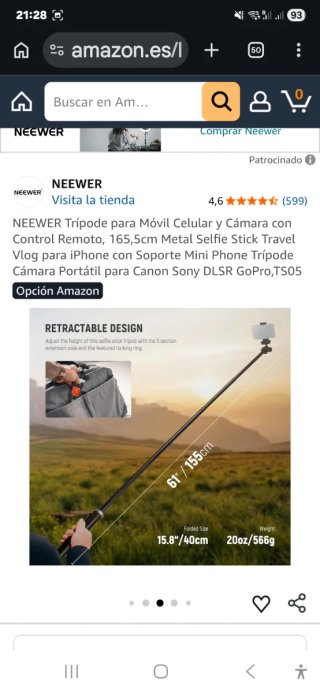 Trípode NEEWER TS05 para Móvil y Cámara