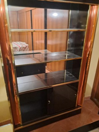 Mueble Bar Vintage Negro y Dorado