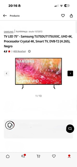 Samsung TV LED 75 4K