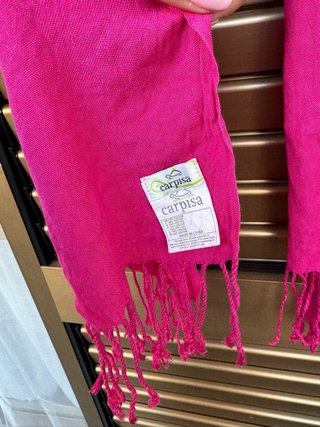 Foulard donna fucsia con frange