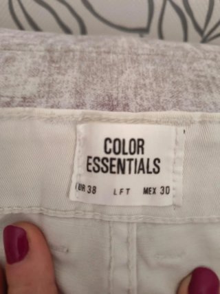 Pantalón vaquero blanco COLOR ESSENTIALS Talla M/3