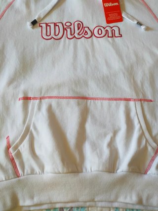 Sudadera Wilson Talla M Blanca y Roja