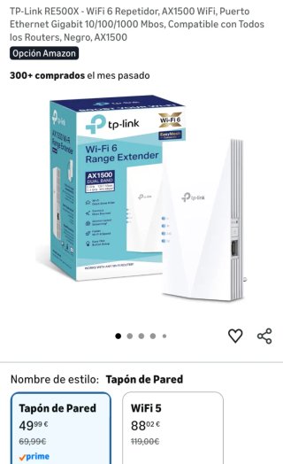 Extensor Wi-Fi 6 TP-Link RE500x