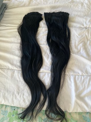 200g Cabello Humano Natural Negro