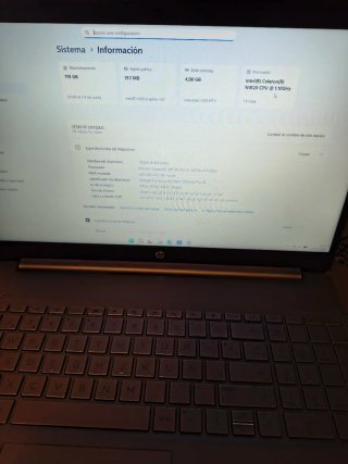 Portátil HP 15 Intel Celeron 4Gb 128