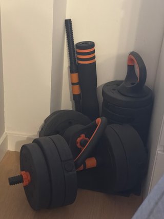 Manubri regolabili e barra da palestra