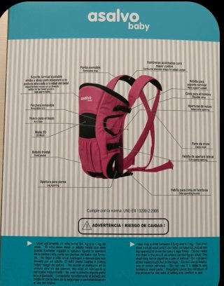 Mochila Porta Bebés Marca asalvo Rosa dé niña