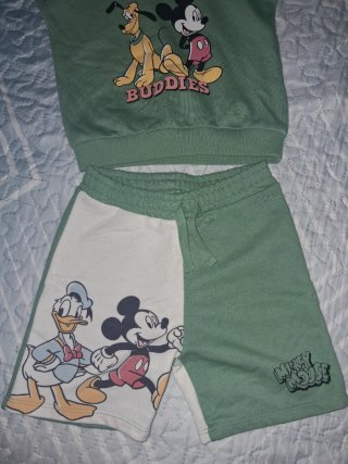 Conjunto Sudadera y Pantalón Corto Mickey Niño