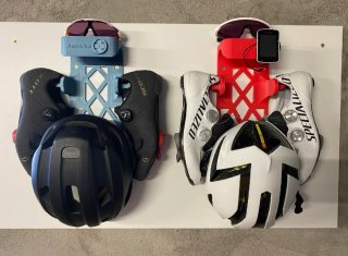 Organizador ciclismo: Soporte Garmin, Gafas, Casco