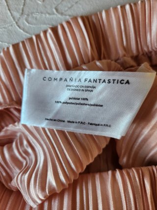 Completo Top Nero e Pantalone Plissé Rosa S/M (IT)