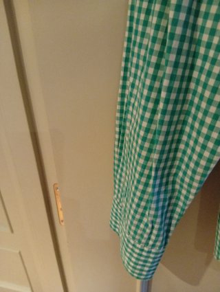 Camisa cuadros verde y blanco