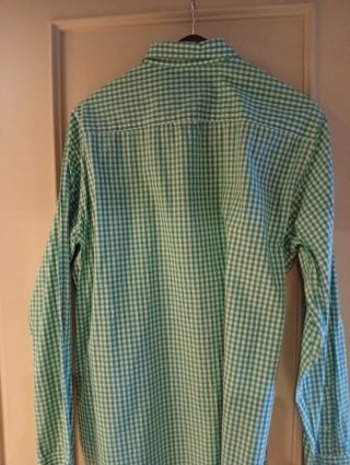 Camisa cuadros verde y blanco