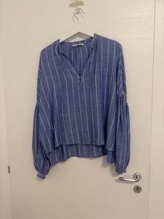 Camicia Stradivarius righe azzurre donna