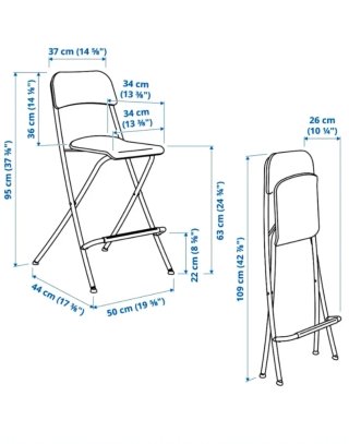 2 Taburetes Altos Plegables IKEA Franklin