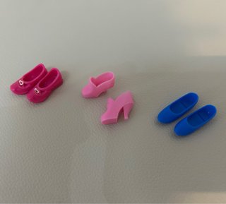 Lote Zapatos Barbie (Rosa y Azul)