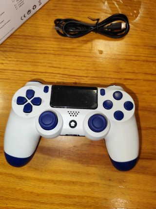 Mando PS4 Blanco y Azul