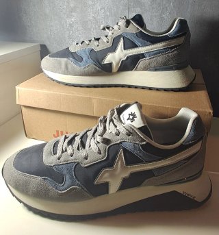 Zapatillas W6YZ Moda Italiana Azul Gris Negro