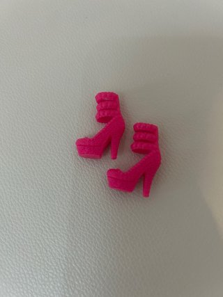 Zapatos Barbie tacón rosa