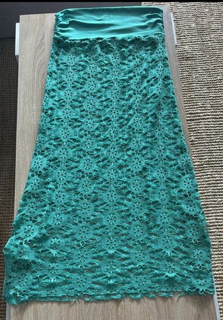 DUAL: Vestido falda Halter Playa verde