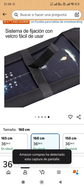 Funda para tabla de snowboard 160cm