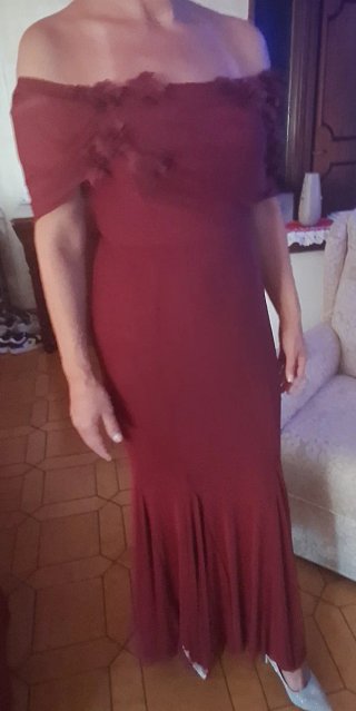 Vestito lungo cerimonia rosso