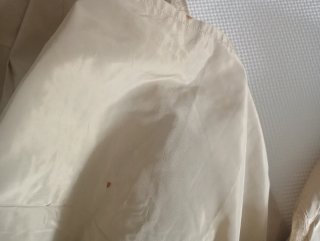 Copriletto Vintage Raso Seta Écru