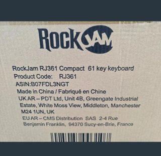 Teclado RockJam RJ361 Compact 61 teclas