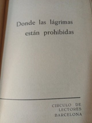 Libro Donde las lagrimas estan prohibidas