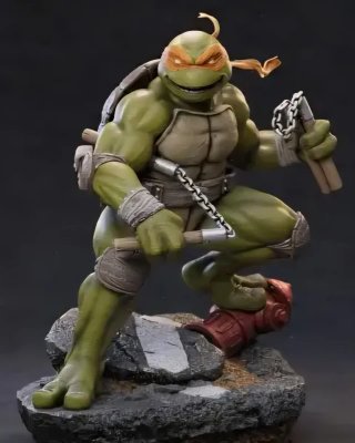 TMNT Michaelangelo Tortugas Ninja Diorama
