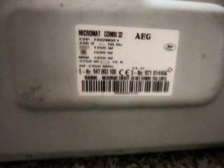 Microondas AEG Micromat Combi 32 Horno