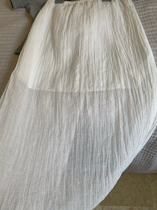 Falda larga blanca Zara