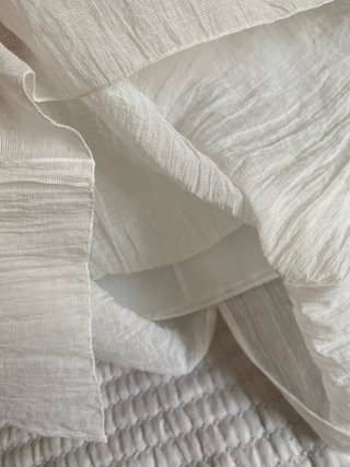 Falda larga blanca Zara