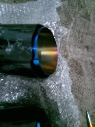 Tubos de escape universales de 77mm in-101 mm out
