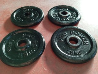 4 discos de pesas de 1'5 kg