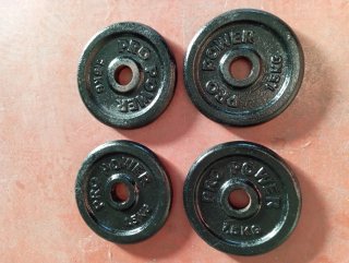 4 discos de pesas de 1'5 kg