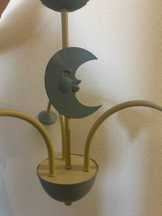 Lámpara de techo infantil luna y estrellas