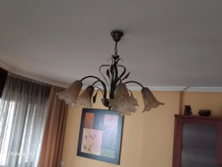 Lámpara techo metal y cristal 60 e/ una Venta en p