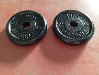 2 discos de pesas de 2'5 kg