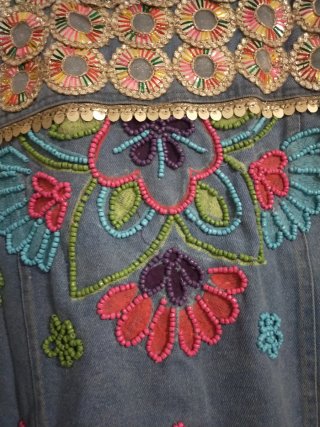 Chaqueta vaquera Palak boho multicolor